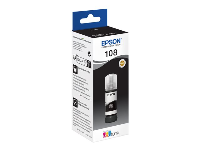 EPSON 1LB 108 EcoTank Black Ink Bottle C13T09C14A