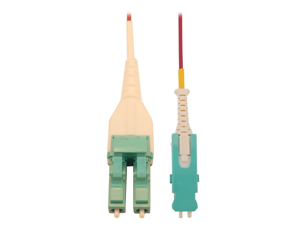Eaton Tripp Lite Series 40/100/400G Multimode 50/125 OM4 Fiber Optic Cable (Duplex SN-PC to Duplex LC-PC M/M), LSZH, Magenta, 2 m (6.6 ft.)