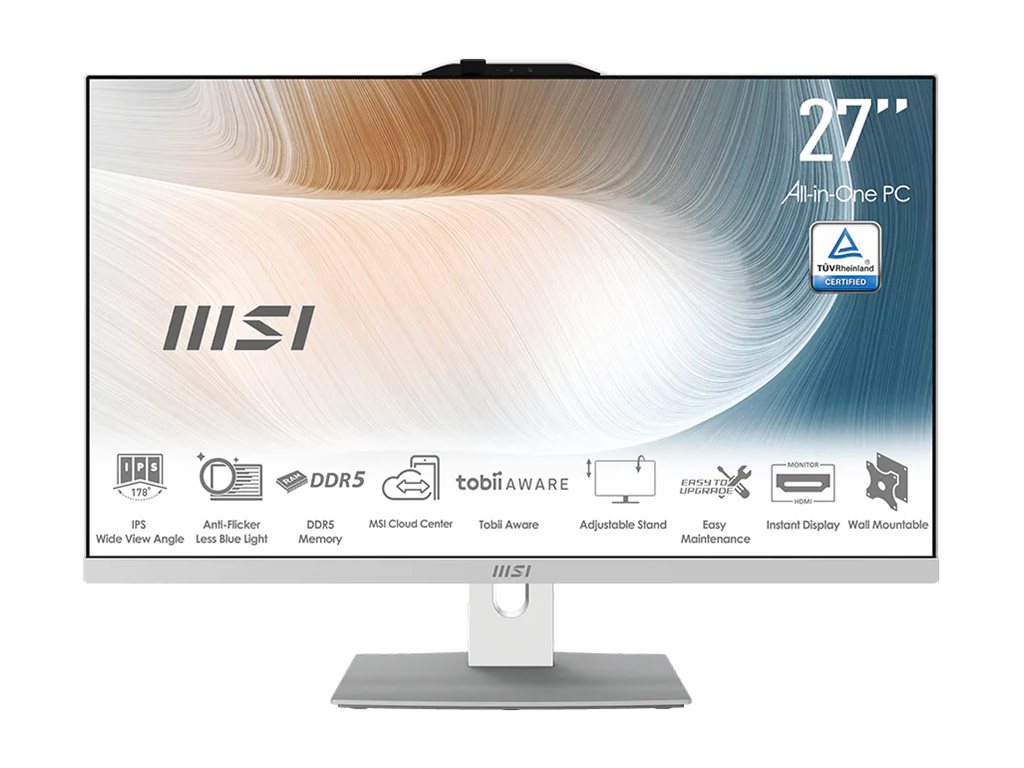 MSI Modern AM272P 1M 1457NZ, all-in-one Core 7 150U 1.8 GHz, 16 GB, SSD 1 TB, LED 27"