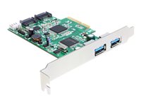 DeLOCK PCI Express Card > 2 x external USB 3.0, 2 x internal SATA 6 Gb/s Lagring / USB3.0 controller