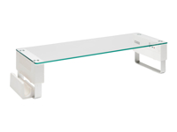 Eaton Tripp Lite Series Monitor Riser for Desk - Height Adjustable, Glass Top, USB and Audio Ports