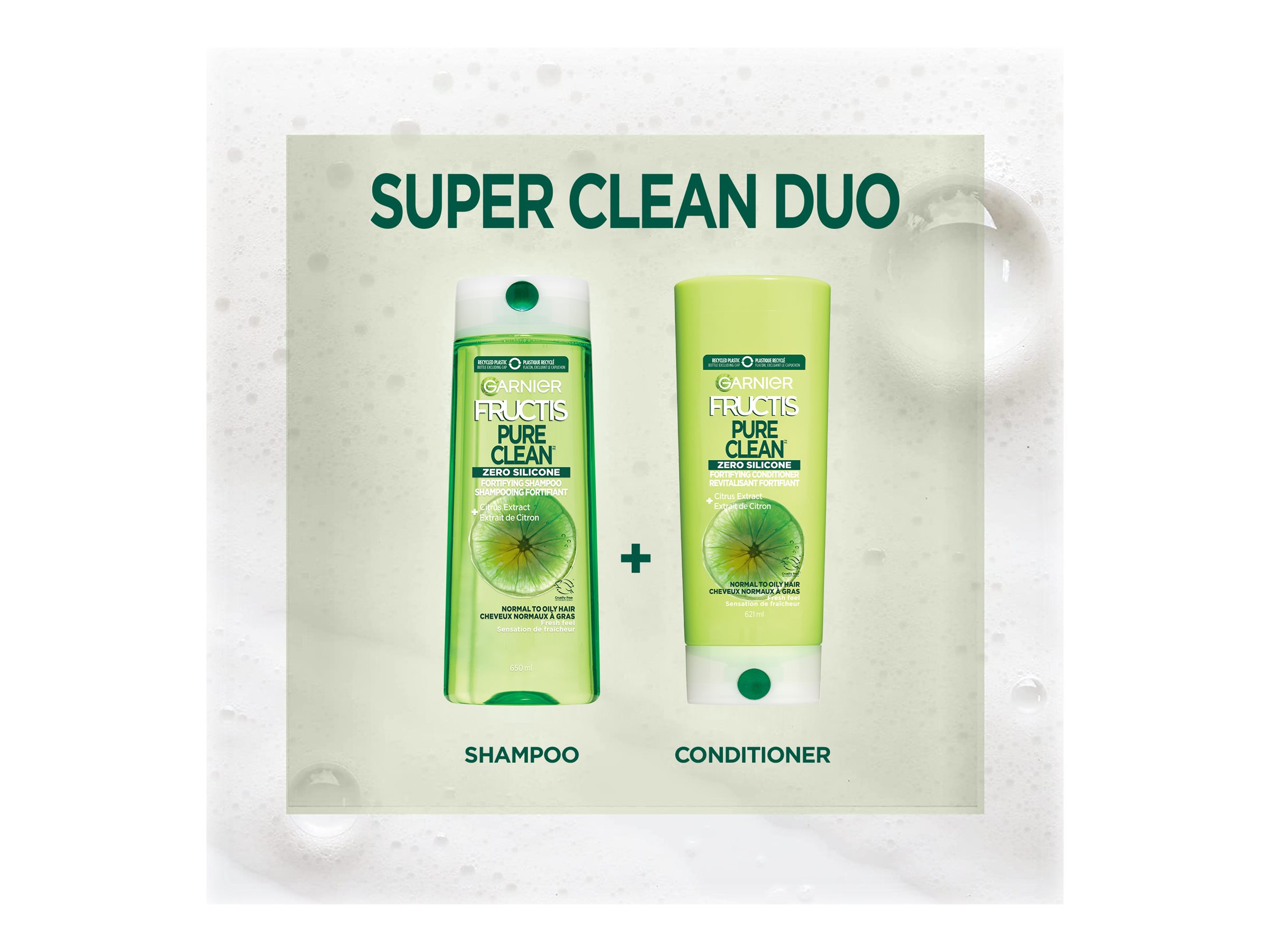 Garnier Fructis Pure Clean Shampoo - 650ml