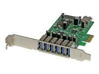 StarTech.com 7 Port PCI Express USB 3.0 Card - Standard & Low-Profile - SATA Power - UASP Support - 1 Internal & 6 External U
