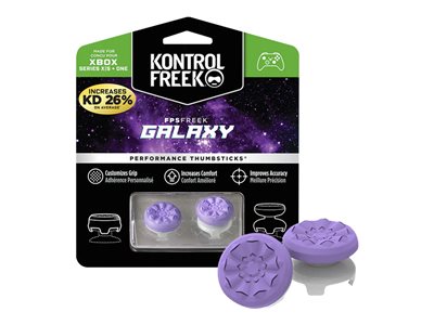KontrolFreek FPS Freek Galaxy Gamepad attachment tip pads purple on silver 