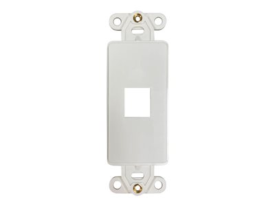 Eaton Tripp Lite Series 1-Port Antibacterial Wall-Mount Insert, Decora Style, Vertical, Ivory, TAA