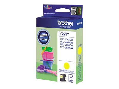 BROTHER LC221Y ink yellow 300 pages - LC221Y