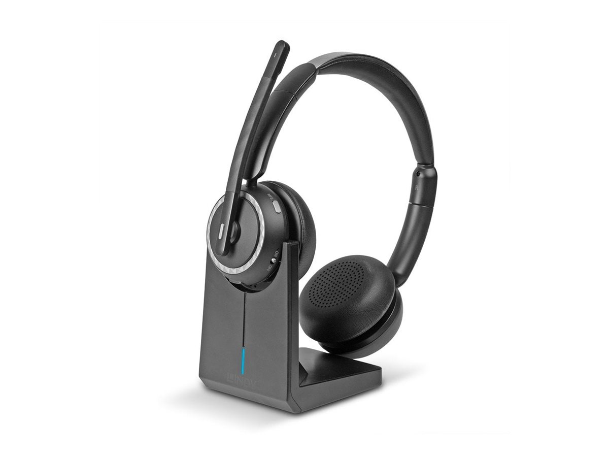 LINDY L118 Wireless Office Headset With Charging Base