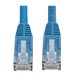 Eaton Tripp Lite Series Cat6 Gigabit Snagless Molded UTP Ethernet Cable (RJ45 M/M), PoE, LSZH, Blue, 2 m (6.6 ft.)