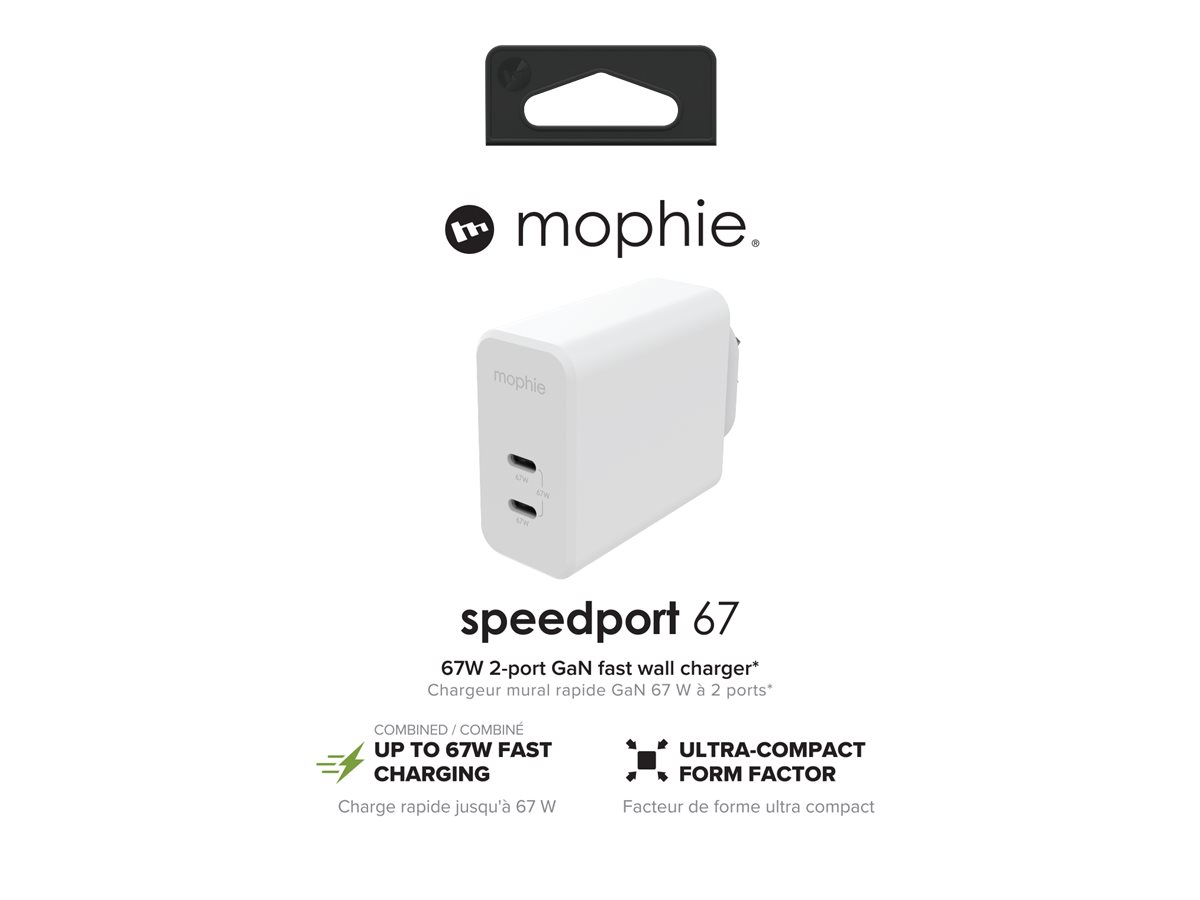 mophie speedport power adapter USB-C 67 Package view Front 77850