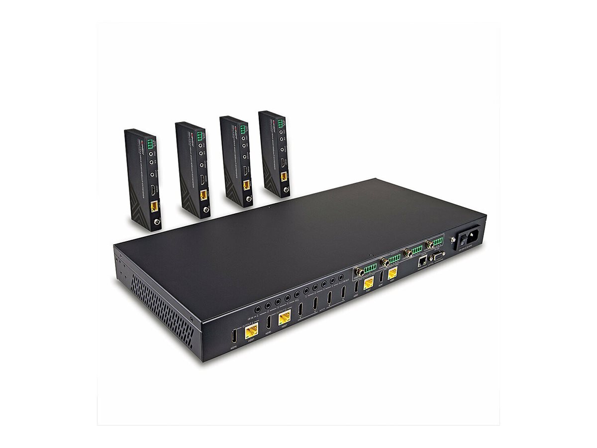 LINDY 150m Cat.6 4x4 HDMI, 4K60, HDBaseT, Matrix Extender