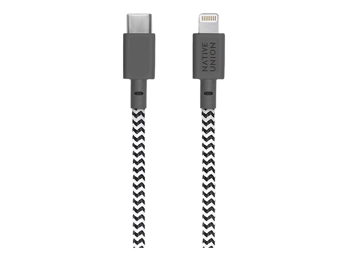 Native Union Belt XL USB-C to Lightning Cable - Zebra Black - 3m