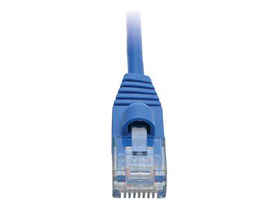 Tripp Lite Cat6a 10G Snagless Molded Slim UTP Network Patch Cable (RJ45 M/M), Blue, 2 ft.