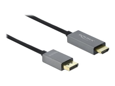 DELOCK Aktives DisplayPort 1.4 > HDMI Kabel 4K 60Hz (HDR) 3m - 85930