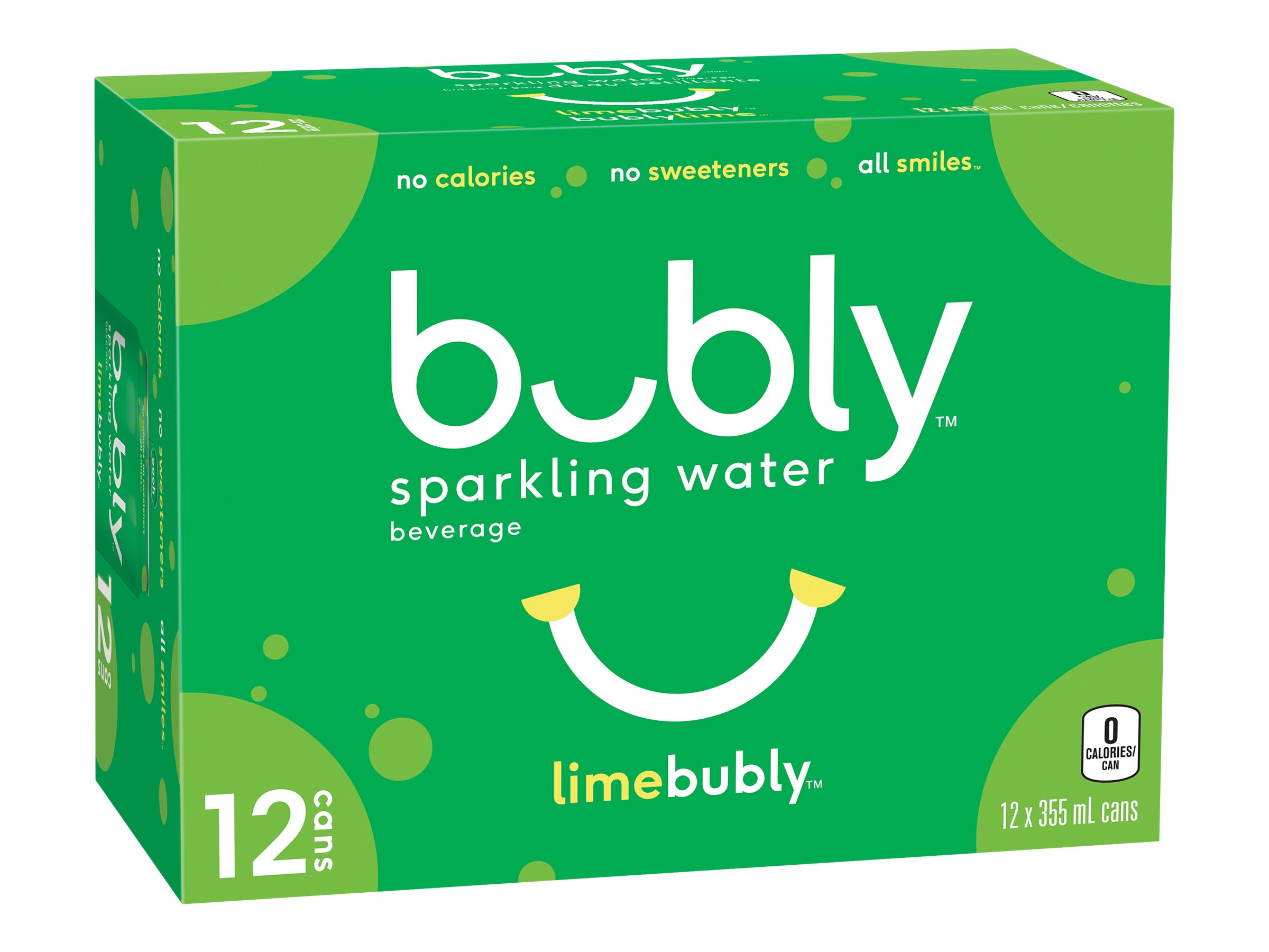 Bubly Sparkling Water - Lime - 12x355ml