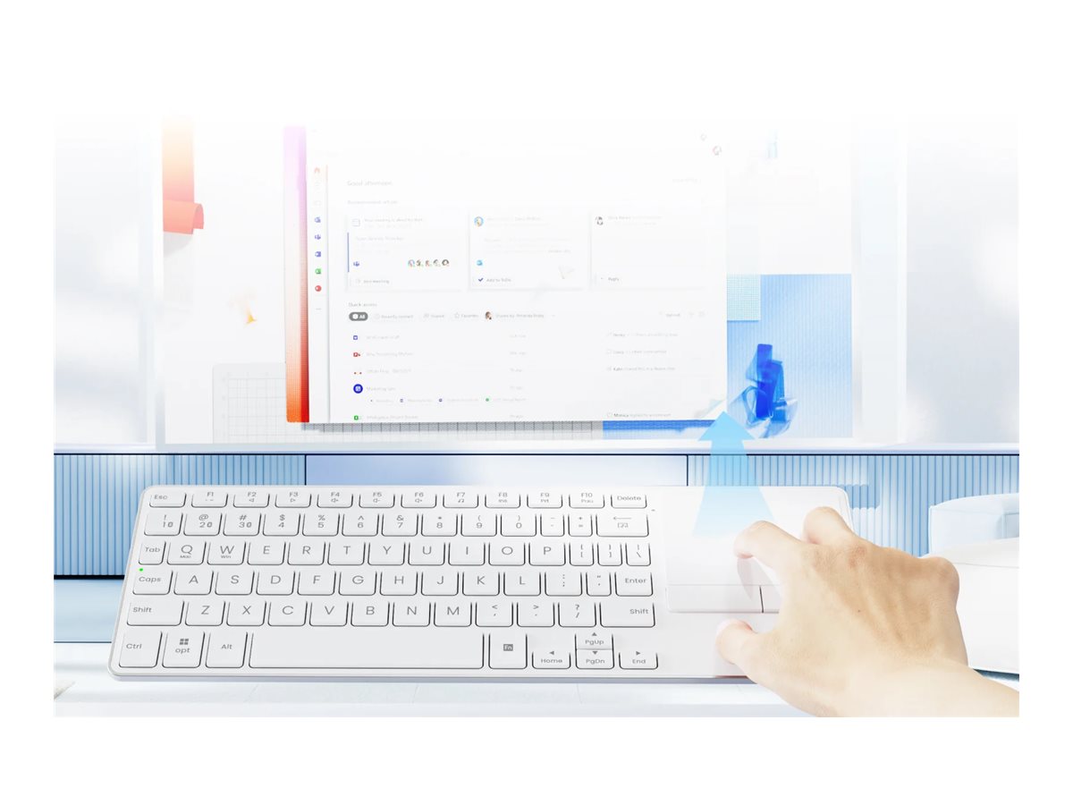 Rapoo E900T keyboard portable mini with touchpad white Input Usage / lifestyle Front 72725