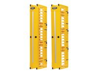 Tripp Lite SmartRack High-Capacity Vertical Cable Manager - Deep Double Finger Duct with Cover, Single Sided, 6 in. Wide, Yellow, 7 ft. (2.2 m)