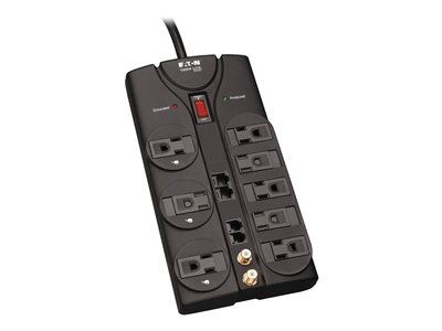 Tripp Lite Surge Protector Power Strip 120V 8 Outlet RJ11 RJ45 Coax 10' Crd 3240 Joule