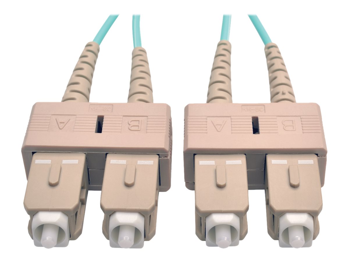 Tripp Lite 3M 10Gb Duplex Multimode 50/125 OM3 LSZH Fiber Optic Patch Cable SC/SC Aqua 10' 10ft 3 Meter