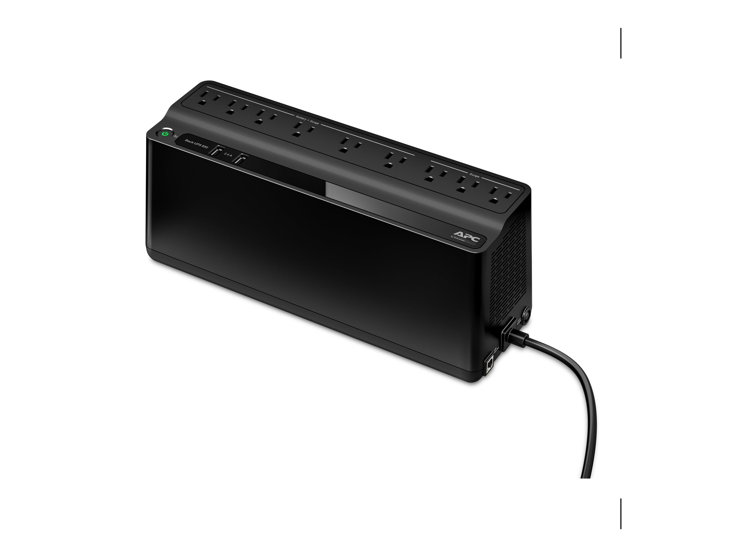 APC Back-UPS BE850M2-LM - UPS - CA 120 V - 450 vatios - 850 VA - conectores de salida: 9 - América Latina - negro