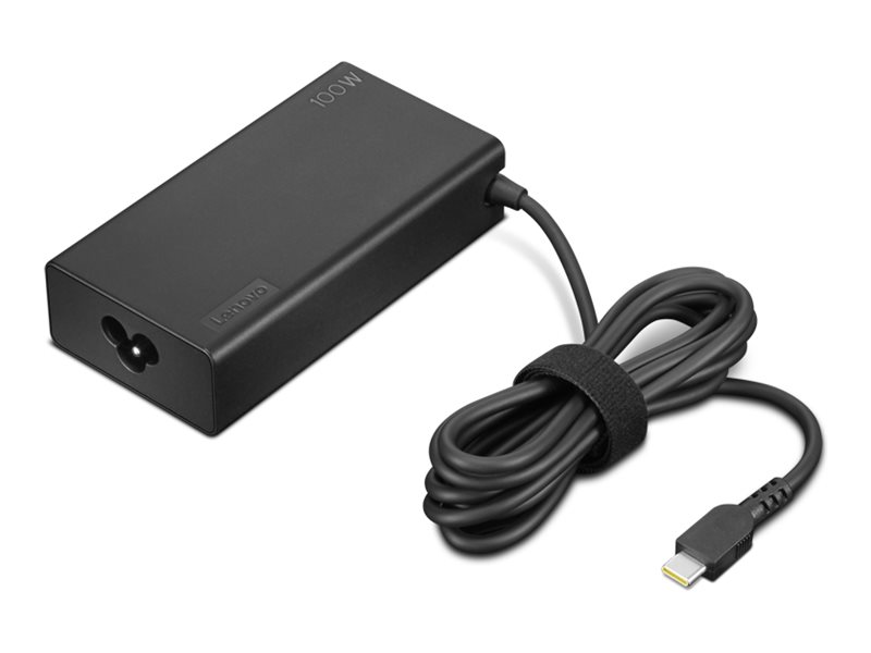 Lenovo USB-C power adapter 100 Product shot Left-angle 79450
