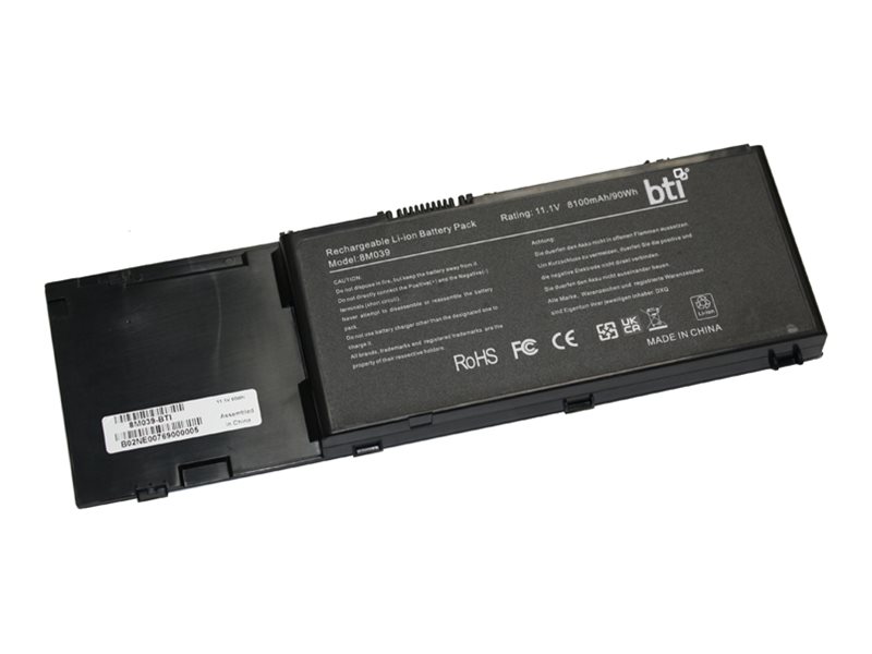BTI - Notebook battery (equivalent to: Dell 8M039, Dell C565C, Dell 312-0873, Dell DW842, Dell P267P, Dell G120C, Dell 0KR854, Dell 312-0868, Dell 3M190, Dell DW554, Dell F224C, Dell F729F, Dell G102C, Dell H355F, Dell J012F, Dell KR854, Dell PG474, Dell PP08X, Dell PP08X001, Dell TX269, Dell U1698)