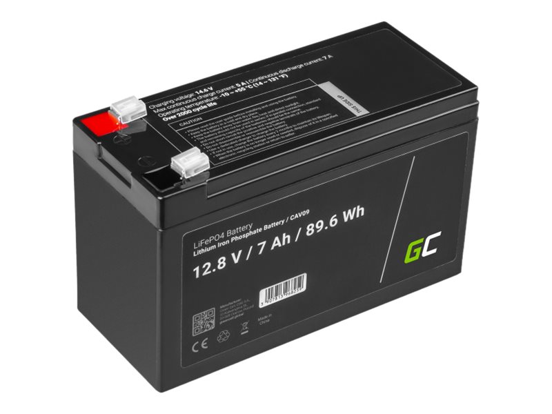 GREEN CELL battery Lithium-iron-phosphate LiFePO4 12V 12.8V 7Ah