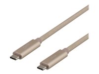 DELTACO USB 3.1 USB Type-C kabel 50cm Guld