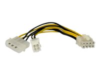 StarTech.com 6 Inch 4 Pin to 8 Pin EPS Power Adapter with LP4 - F/M - ATX to EPS Power Adapter (EPS48ADAP) - power adapter - 