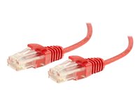 C2G 7ft Cat6 Ethernet Cable Slim Snagless Unshielded (UTP) Red Patch cable 