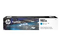 HP 981A - cyan - original - PageWide - ink cartridge