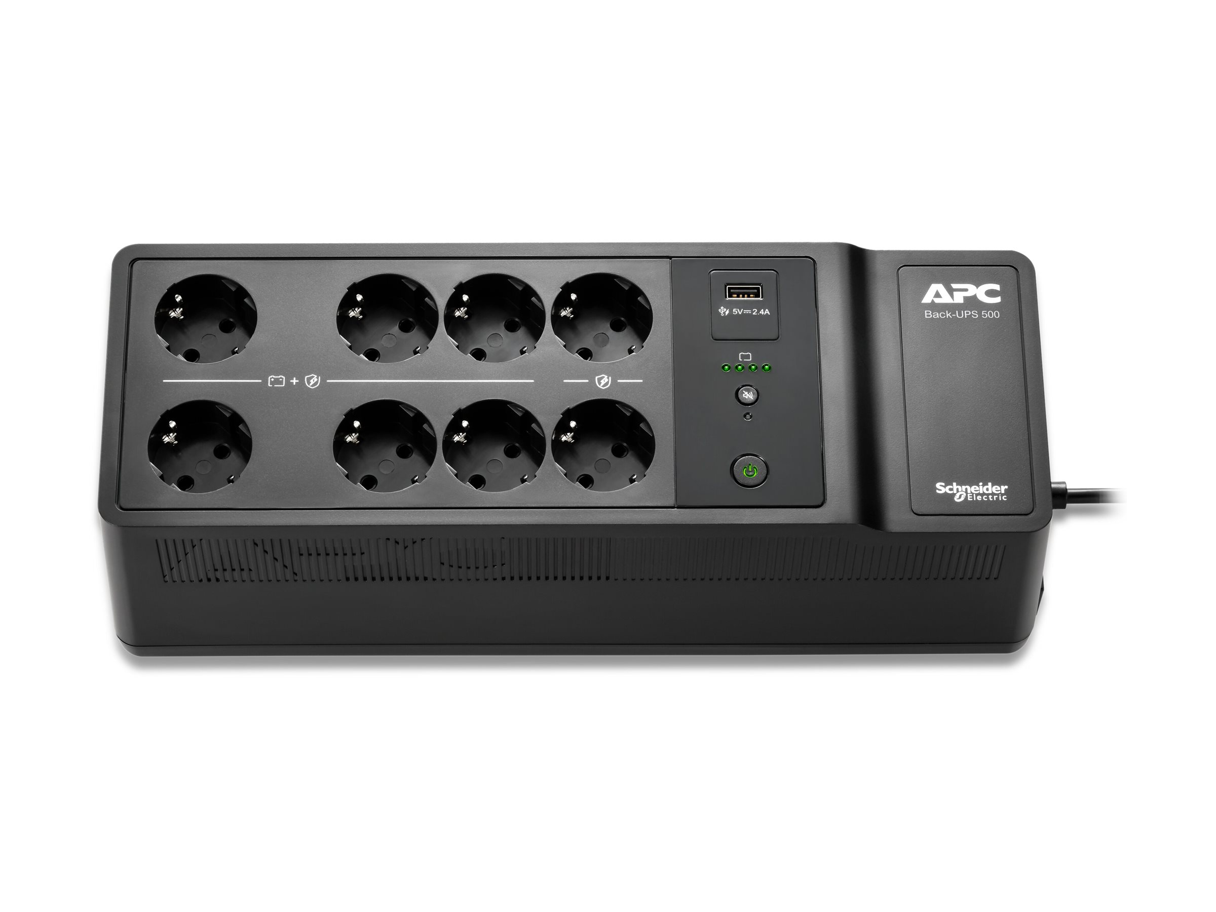 APC Back-UPS UPS wall mountable / surface mountable AC 230V 300Watt, 500VA output connectors, 8
