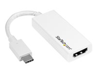 StarTech.com USB C to HDMI Adapter - 4K 30Hz - USB 3.1 Type-C to HDMI Adapter - USB-C to HDMI Dongle - Monitor Adapter - White (CDP2HDW) Ekstern videoadapter