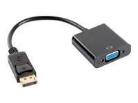 Lanberg Adapter 20 pin DisplayPort han -> 15 pin HD D-Sub (HD-15) hun 20 cm Sort