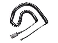 Poly Headset amplifier cable Quick Disconnect to headset amplifier modular plug 10 ft 