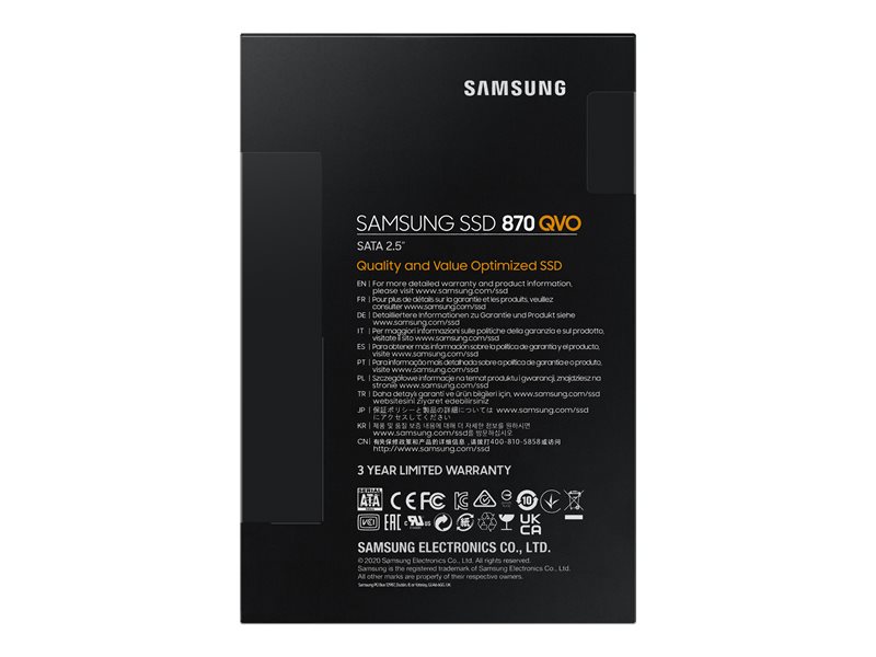Samsung 870 QVO MZ-77Q8T0BW - SSD - 8 To - SATA 6Gb/s (MZ-77Q8T0BW)
