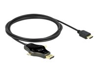 DeLOCK 3 in 1 Videointerfaceomformer Mini DisplayPort / DisplayPort / HDMI / USB 1.75m Sort
