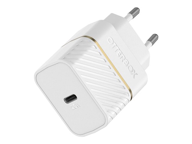 OtterBox Wall Charger - Adaptateur secteur - 20 Watt (USB-C) - blanc - Europe (sauf Royaume-Uni, Irlande, Malte et Chypre)
