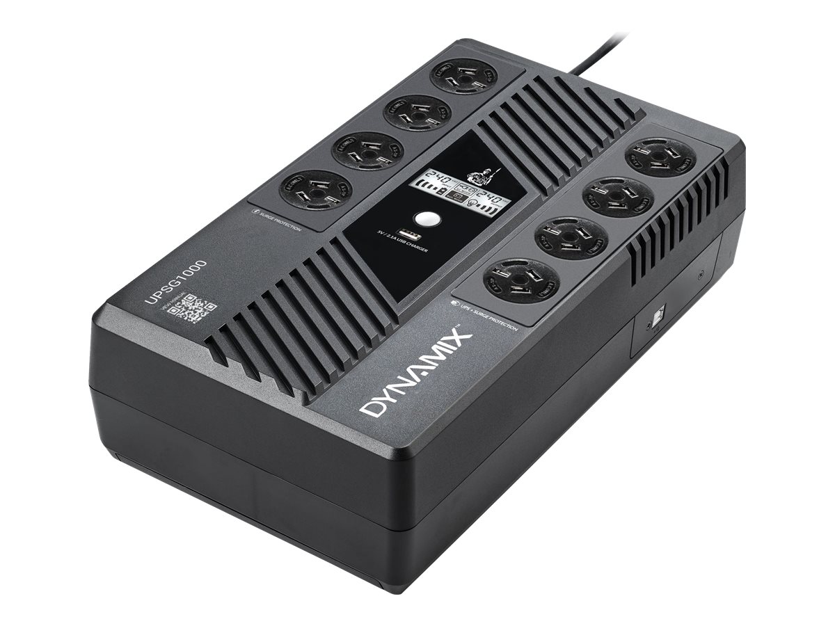 Dynamix SafeGuard UPSG1000 UPS 600 Watt 1000 Product shot Left-angle 79750