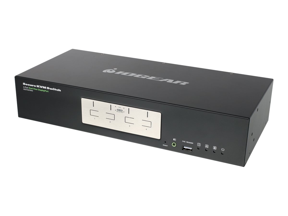 IOGEAR 4-Port Dual View DisplayPort Secure KVM Switch GCS1424TAA3