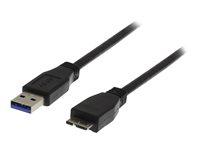 DELTACO USB 3.0 USB-kabel 1m Sort