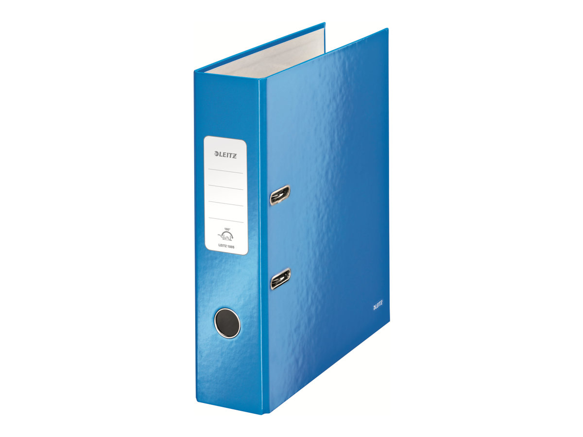 Leitz Wow 180&deg; Lever Arch File For A4 Capacity 600 Sheets Metallic Blue