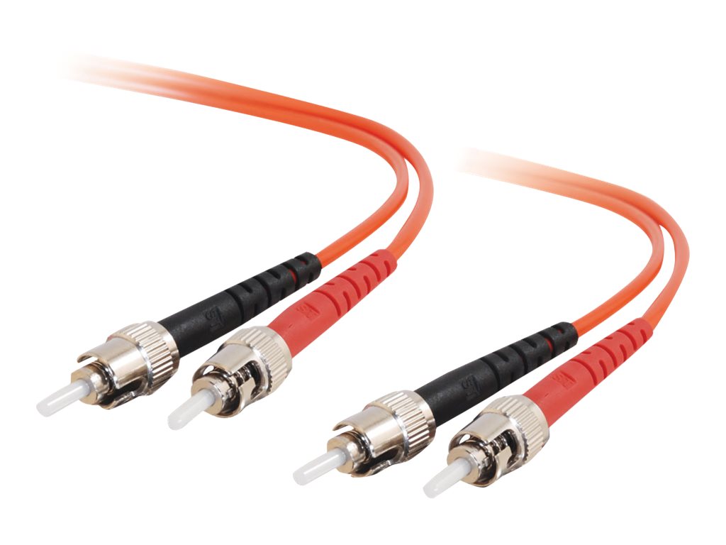 C2G 4m ST-ST 62.5/125 OM1 Duplex Multimode PVC Fiber Optic Cable