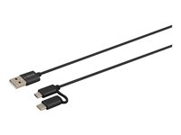 SAVIO USB 2.0 USB Type-C kabel 1m Sort