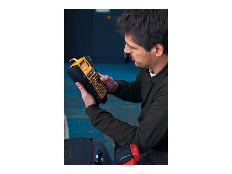 DYMO Rhino 5200 - Hard Case Kit - tiqueteuse - Noir et blanc - Rouleau (1,9 cm ) - outil de coupe - jaune