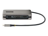 Startech USB-C Multiport Adapter, HDMI/VGA, 4K 60Hz Video, 3-Port USB Hub, 100W Power Delivery Pass-Through, GbE, USB Type-C 