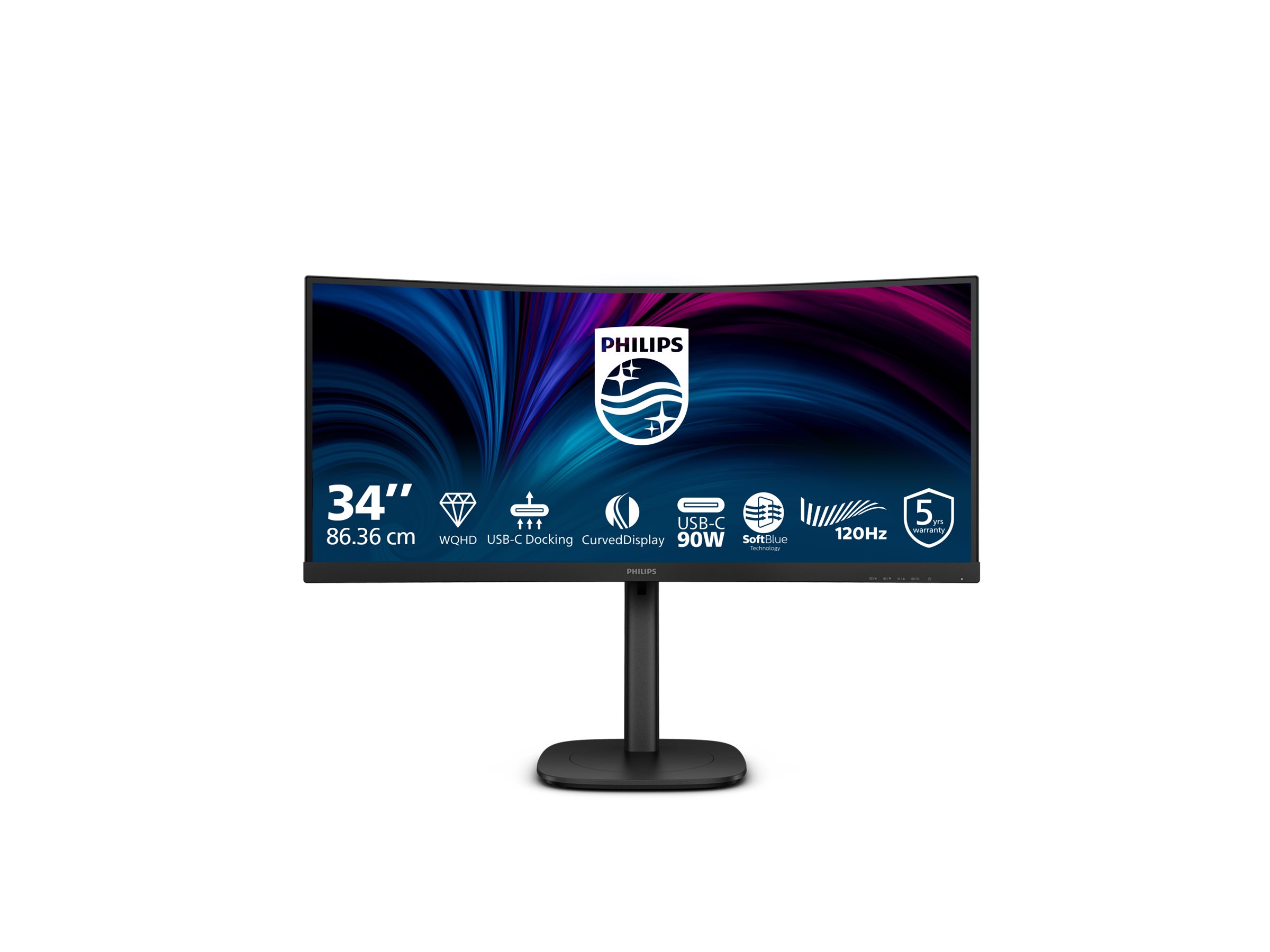 Philips 34B2U3600C 3000 Series LED monitor curved Usage / lifestyle Left-angle 72755