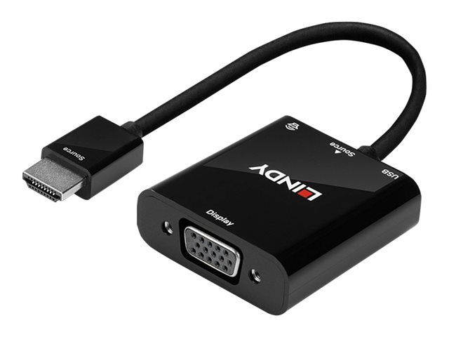 Convertisseur HDMI vers VGA & Audio Connecte une source HDMI à un affichage VGA