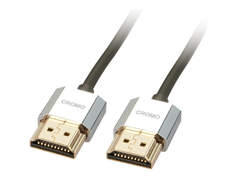 Lindy CROMO Slim High Speed HDMI Cable with Ethernet - cble HDMI avec Ethernet - 50 cm