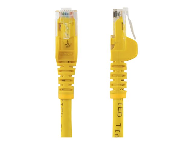 Image of StarTech.com 50cm CAT6 Ethernet Cable, 10 Gigabit Snagless RJ45 650MHz 100W PoE Patch Cord, CAT 6 10GbE UTP Network Cable w/Strain Relief, Yellow, Fluke Tested/Wiring is UL Certified/TIA - Category 6 - 24AWG (N6PATC50CMYL) - network cable - 50 cm - yellow