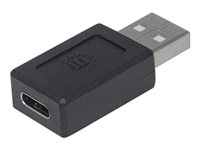 Manhattan USB 2.0/ USB 3.1 USB-C adapter Sort